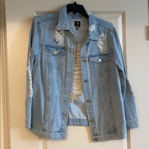 Ripped Women’s Jean Jacket - oversized
